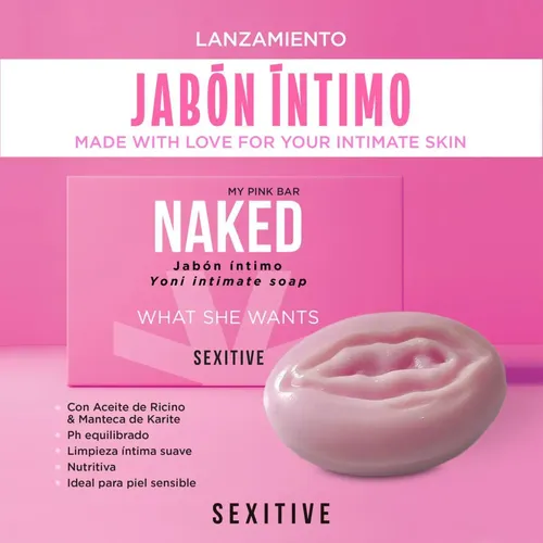 Jabon Intimo Naked Sexitive Hipoalergenico Ricino Y Karite