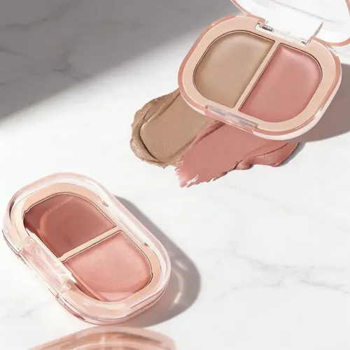 Paleta 2 En 1 Rubor Y Contorno En Crema Nuevo Rostro Premium
