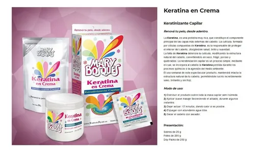 Keratina En Crema Capilar Mary Bosques Tratamiento Pote 200g