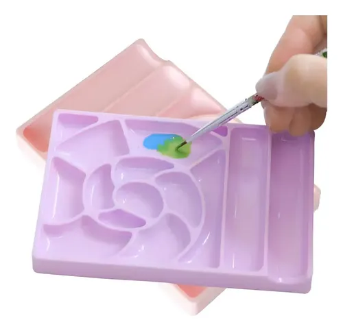 Paleta Mezcladora De Maquillaje Artistico Manicura Plastica