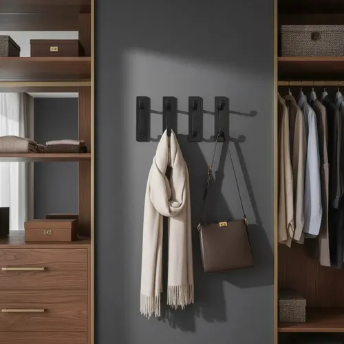 Set de 4 Ganchos de Pared Dobles Adhesivos Jazak para Baño y Cocina