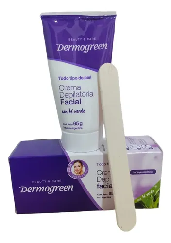 Crema Depilatoria Facial Dermogreen Rostro Té Verde 65g