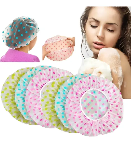 ` L 6 Gorro Baño Capa Elástico Impermeable Plástico U
