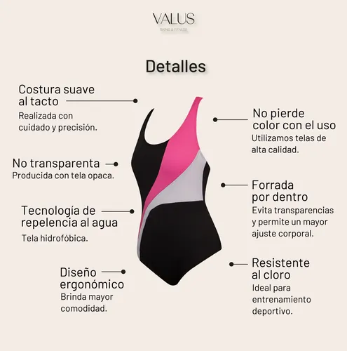 Malla Natacion Mujer Resistente Cloro Con Gorra Y Scrunchie