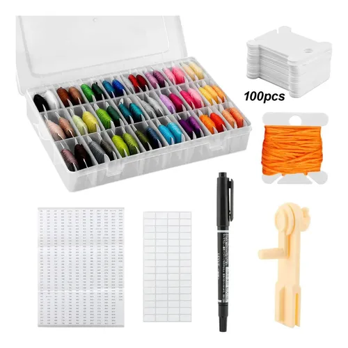 Kit Organizador De Hilo De Bordar, Bobinas De Hilo,