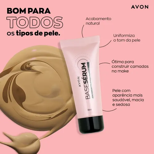 Base De Maquillaje Sérum Liquida. Hidratante Fps30 Avon 30ml