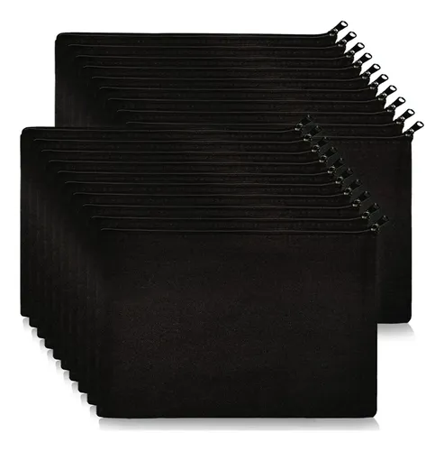 Bolsas De Maquillaje Koolmox 20 Bulk, Lisas, De Lona Negra,