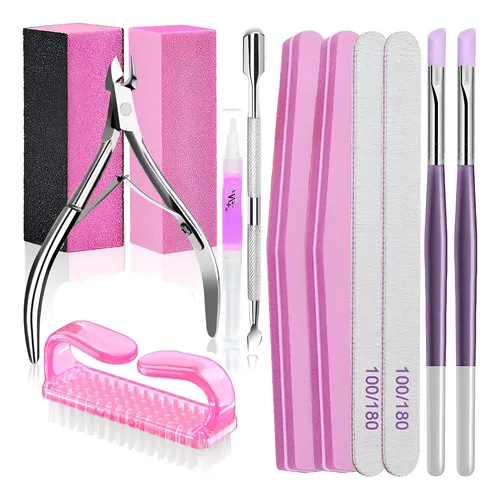 Kit Cuidado Uñas Esculpidas Manicura Pedicura Set Insumos
