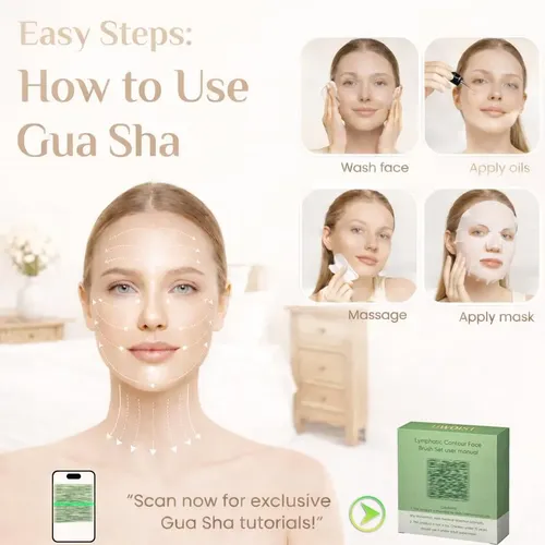 Set 2 Gua Sha Facial Acero Para Contorno Y Drenaje
