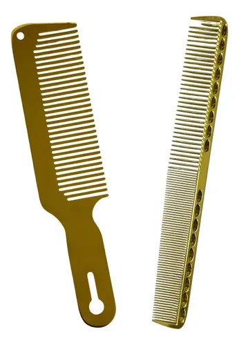 Kit X2 De Peines De Metal Para Peluqueria Profesional Clas