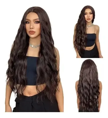 Peluca For Mujer Larga Rizada Ondulado A La Moda Para