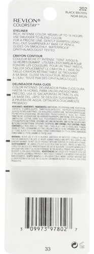Delineador Revlon Colorstay Negro Marrón 202 1 Oz