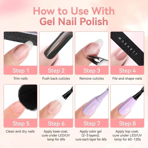 Top Coat Gel Makartt 2 Piezas 8 Ml Brillo Ultraclaro