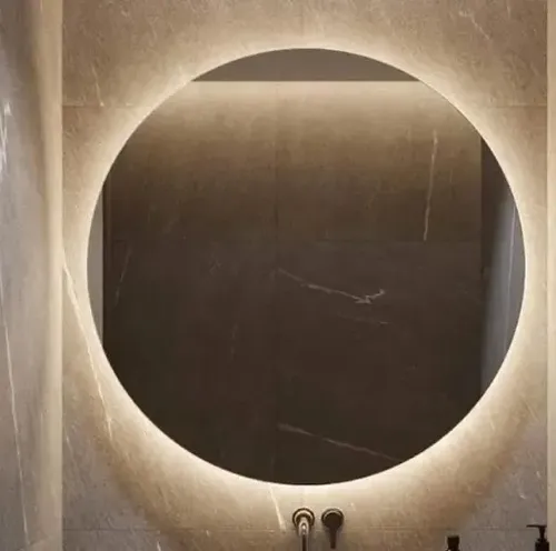 Espejo Luz Led Touch Circular 57cm Galaxia Borde Pulido Mate