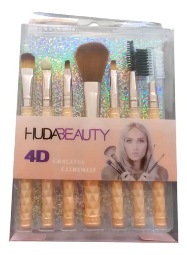 Set De 7 Brochas, Pinceles 4 D Excelente Calidad Maquillaje