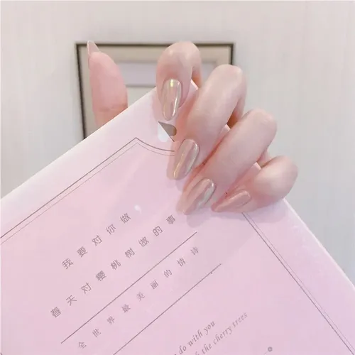 Uñas Postizas Aurora Pink Con Punta Afilada