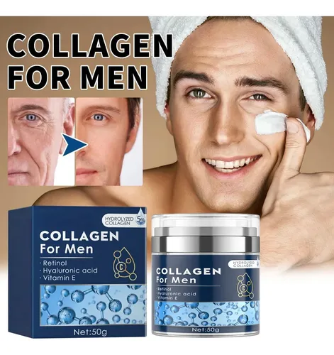 Crema Facial Antiedad Para Hombre Con Colágeno, 50g