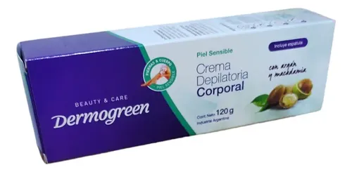 Crema Depilatoria Dermogreen Cuerpo 120ml Con Espatula