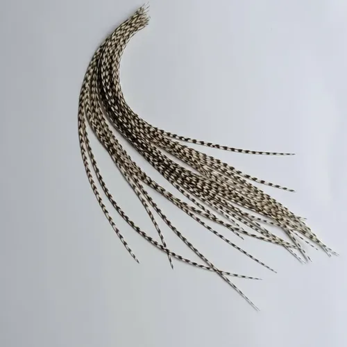 4 Plumas Naturales Para Pelo De 20-22 Cm + Microrigns