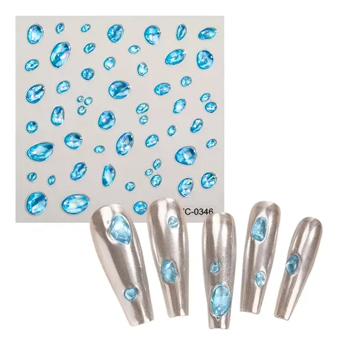Stickers Autoadhesivos 5d Con Relieve Efecto Gel Deco Uñas