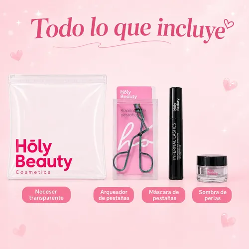 Combo Mirada Glow Holy Beauty Máscara Arqueador Y Sombra
