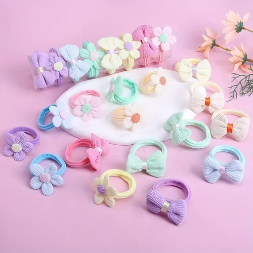 24 Lindas Flores Para Niños Con Anillos De Pelo De Lazo