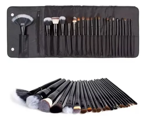 Coastal Scents BR-SET-011 Kit Set De 22 Pinceles Brochas Naturales y Sintéticas Color Negro