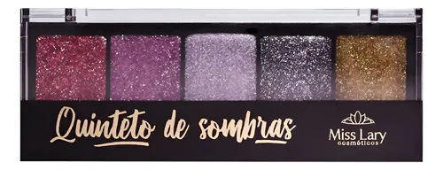 Paleta Quinteto De Sombras Glitter Miss Lary Rekabeautyshop