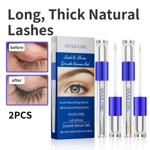 2pcs Suero Cejas Y Pestañas Crecimiento Fortalecedor