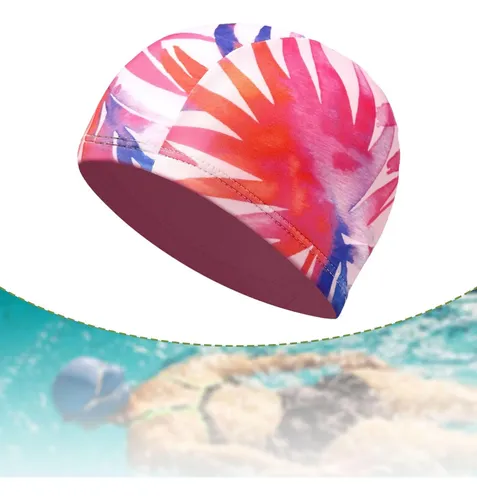 Gorro De Natación De Tela, Estampado Aleatorio