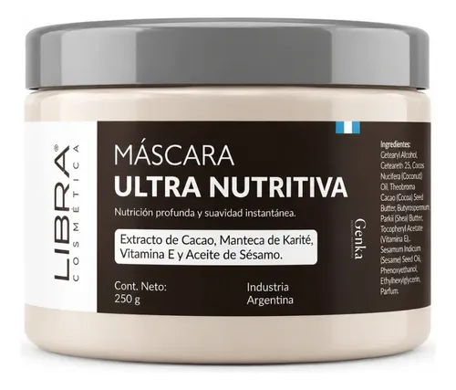 Mascara Facial Ultra Nutritiva Cacao Kerite Vit E 250g Libra