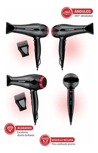 Secador Pelo Cabello Blaupunkt Diamond Salon 2400w Negro