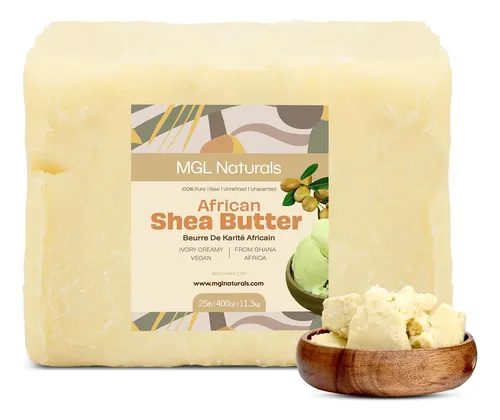 Manteca De Karité Mgl Naturals 11,3kg Color Marfil Sin Refi