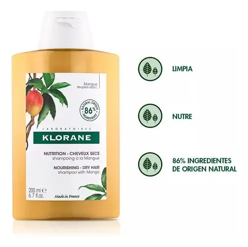 Klorane Shampoo Manteca De Mango Cabello Seco 200ml