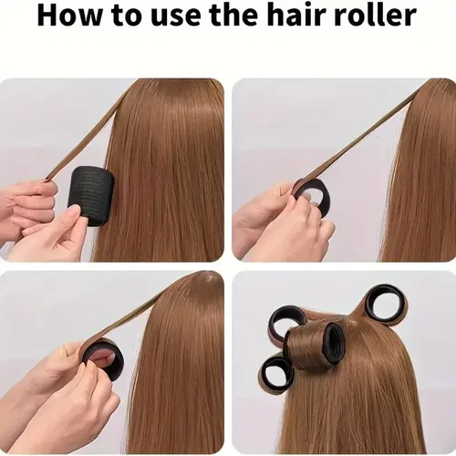 A 12 Pzs Rizadores Cabello Sin Calor + Pinzas Tubos Peinado