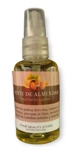Aceite Almendras Dulces 60ml Tratamiento Capilar Natural