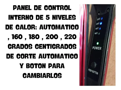 Plancha de Pelo Cerámica Negro OM GM-2995 Anti-Frizz con Ionizador 220°C