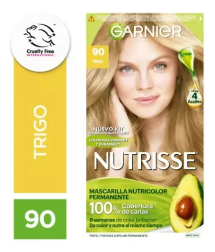 Kit De Tintura Permanente Nutrisse De Garnier Tono Tono 90 Trigo