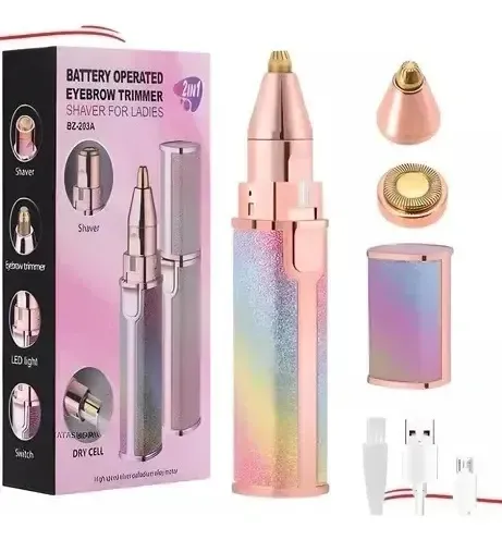 Depilador Cejas Facial Cuerpo 2en1 Usb Multifuncional