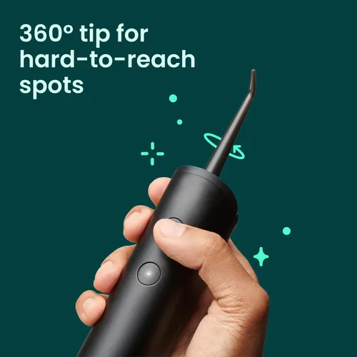 Hilo Dental Quip Inalámbrico – Presión Ajustable, Negro All Black