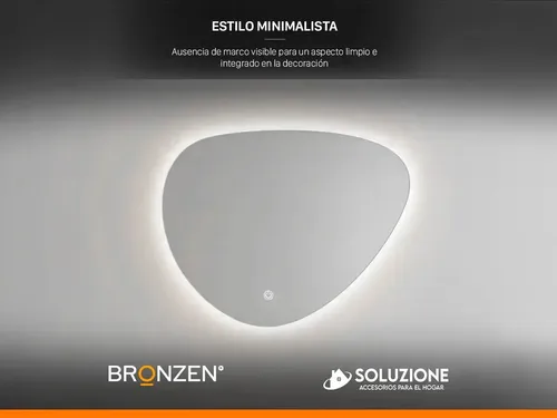 Bronzen LED Trasera Irregular – Fría – Sin marco – Corriente eléctrica Incluye: Con luz)