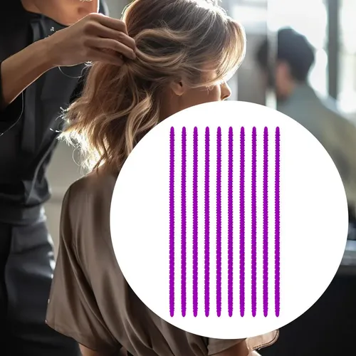 ` 10 Piezas De Rizador De Pelo Con Barra Violeta Pequeña
