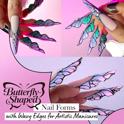 Formas De Uñas Acrílicas Butterfly 150 Piezas 15 Tallas