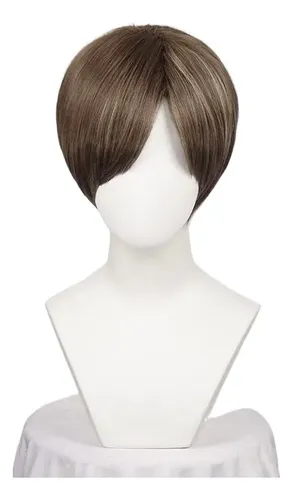 Bj Peluca Corta Marrón For Cosplay De Leon Scott Kennedy De