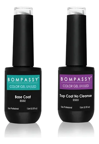 Combo Base Y Top Bompassy Semipermanente Uv/led 15ml