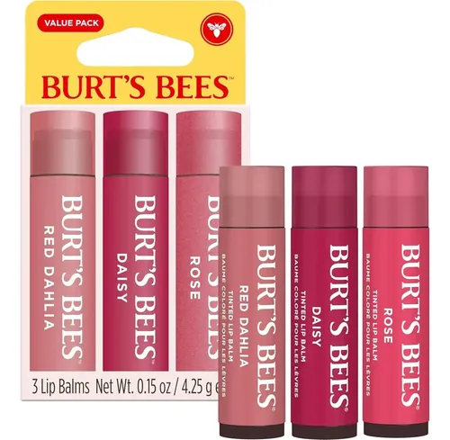 Bálsamo Labial Teñido Burt’s Bees 3 Tubos – Pack 3 Tonos