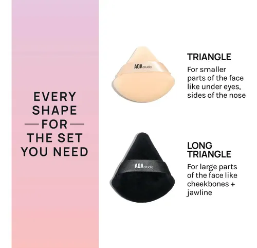 Aoa Studio Velvet Puffs Makeup Puff Set Of 6 Loose Powder…