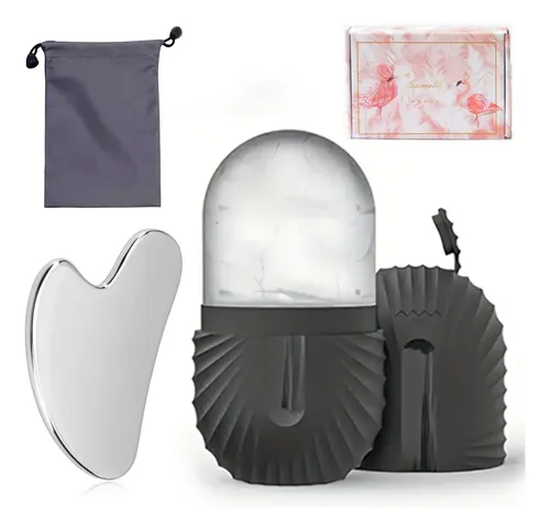 Set De Rodillo De Silicona Y Raspador De Acero Inoxidable,