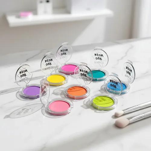 Set 8 Paletas De Sombras De Ojos Fluo Neon Pink 21