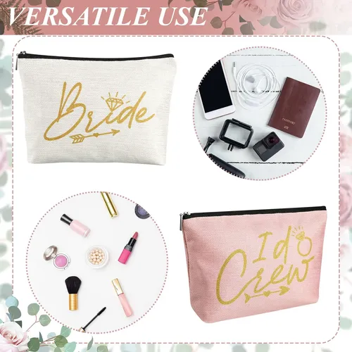 Bolsas De Maquillaje Para Bodas Sadnyy, 11 Piezas, Bride I D